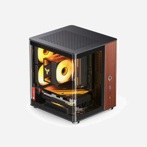 Boîtier PC Jonsbo TK-0 BLACK Mini-ITX noir et bois alimentation SFX ventilateurs 90/120/140mm HDD 3.5" SSD 2.5" - Miniature 2