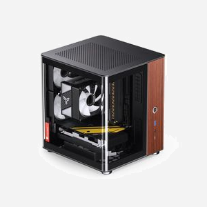 Boîtier PC Jonsbo TK-0 BLACK Mini-ITX noir et bois alimentation SFX ventilateurs 90/120/140mm HDD 3.5" SSD 2.5" - Miniature 3