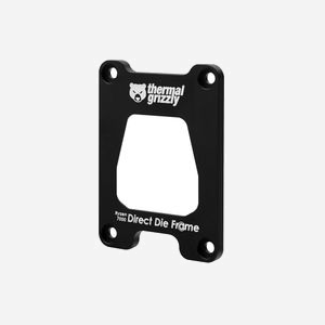 Support Direct Die Thermal Grizzly pour processeurs AMD Ryzen 7000 en aluminium noir 53x70x4mm