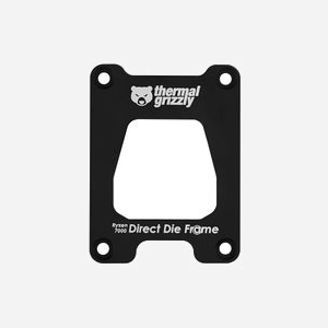 Support Direct Die Thermal Grizzly pour processeurs AMD Ryzen 7000 en aluminium noir 53x70x4mm - Miniature 2