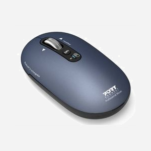 Souris Port Designs PORT Connect PURE MAC Bluetooth optique 3200 DPI ambidextre 4 boutons programmables bleue - Miniature 3
