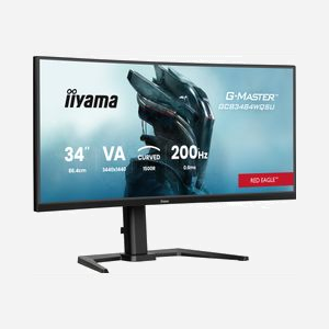 Écran iiyama G-MASTER GCB3484WQSU-B2 34" UltraWide QHD 3440x1440 LCD 21:9 USB 3.2 Hub réglable en hauteur noir - Miniature 2
