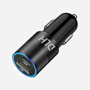Chargeur voiture DLH DY-AU5348B USB-C 30W Power Delivery USB-A 18W Quick Charge 3.0 48W noir universel - Miniature 1