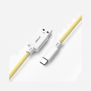Câble USB Cablemod CM-PKCA-CWAW-YW150YW-R 1,5m USB-A vers USB-C tressé jaune connecteurs plaqués or - Miniature 3