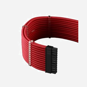 Kit de câbles d'alimentation interne CableMod CM-PCSI-FKIT-NKR-R 0,7m connecteurs droits 9 pièces rouge et noir - Miniature 3