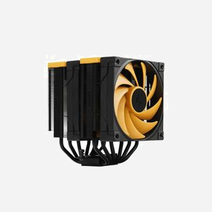 Refroidisseur processeur DeepCool AK620 Zero Dark Zoria double tour 2x120mm FDB 6 caloducs cuivre noir jaune - Miniature 2