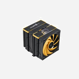 Refroidisseur processeur DeepCool AK620 Zero Dark Zoria double tour 2x120mm FDB 6 caloducs cuivre noir jaune - Miniature 3