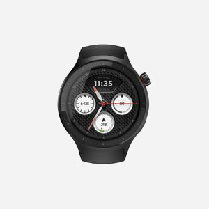 Montre connectée Motorola Moto Watch 47mm écran OLED 1.43" GPS double fréquence acier inoxydable noir étanche