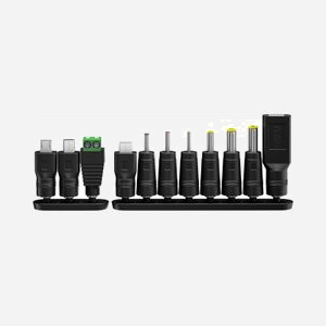 Chargeur universel Goobay 64569 secteur 11 adaptateurs DC USB-C USB-A Mini-B Micro-USB noir intérieur - Miniature 4