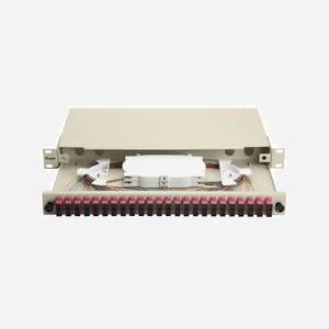 Baie de brassage fibre optique Equip 337315 1U 19" connecteurs SC OM4 multimode gris 485x43.5x240mm - Miniature 4