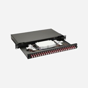 Baie de brassage fibre optique Equip 337214 1U 19" connecteurs LC OM4 montage rack noir 485x43.5x240mm - Miniature 2