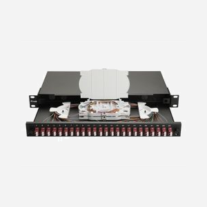 Baie de brassage fibre optique Equip 337214 1U 19" connecteurs LC OM4 montage rack noir 485x43.5x240mm - Miniature 5