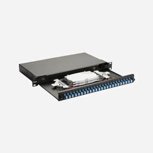 Baie de brassage fibre optique Equip 337210 1U 19" connecteurs LC UPC OS2 montage rack noir 485mm - Miniature 2