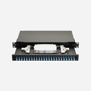 Baie de brassage fibre optique Equip 337210 1U 19" connecteurs LC UPC OS2 montage rack noir 485mm - Miniature 4