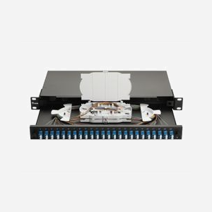 Baie de brassage fibre optique Equip 337210 1U 19" connecteurs LC UPC OS2 montage rack noir 485mm - Miniature 5