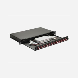 Baie de brassage fibre optique Equip 337204 1U 19" connecteurs LC OM4 montage rack noir 485x43.5x240mm - Miniature 2