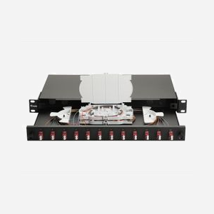 Baie de brassage fibre optique Equip 337204 1U 19" connecteurs LC OM4 montage rack noir 485x43.5x240mm - Miniature 5