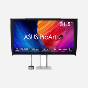 Écran ASUS ProArt OLED PA32UCDMR-K 31.5" 4K UHD 3840x2160 QD-OLED 0.1ms USB 3.2 Gen 2 Hub VESA noir argent - Miniature 1