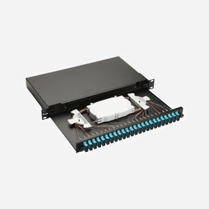 Baie de brassage fibre optique Equip 337312 1U 19" connecteurs SC OM3 multimode noir 485x43.5x240mm - Miniature 2