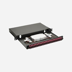 Baie de brassage fibre optique Equip 337314 1U 19" connecteur SC OM4 montage rack noir 485x43.5x240mm - Miniature 2