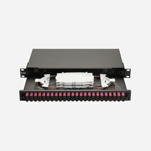 Baie de brassage fibre optique Equip 337314 1U 19" connecteur SC OM4 montage rack noir 485x43.5x240mm - Miniature 4