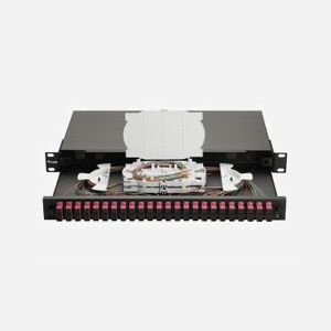 Baie de brassage fibre optique Equip 337314 1U 19" connecteur SC OM4 montage rack noir 485x43.5x240mm - Miniature 5