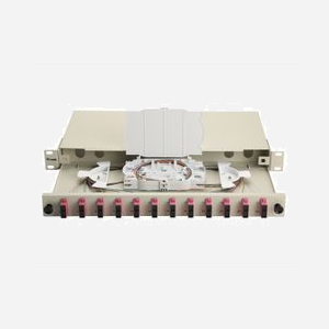 Baie de brassage fibre optique Equip 337305 1U 19" connecteurs SC OM4 gris 485x43.5x240mm montage rack - Miniature 5