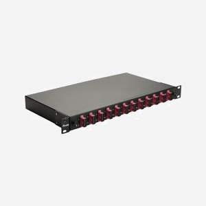 Baie de brassage fibre optique Equip 337304 1U 19" connecteurs SC OM4 montage rack noir 485x43.5x240mm