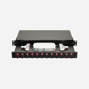 Baie de brassage fibre optique Equip 337304 1U 19" connecteurs SC OM4 montage rack noir 485x43.5x240mm - Miniature 4
