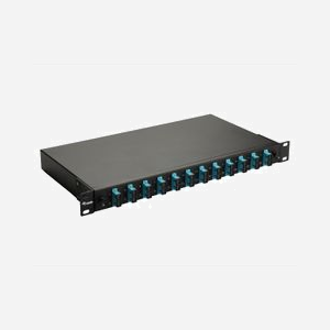 Baie de brassage fibre optique Equip 337302 1U 19" connecteurs SC OM3 montage rack noir 485x43.5x240mm - Miniature 1