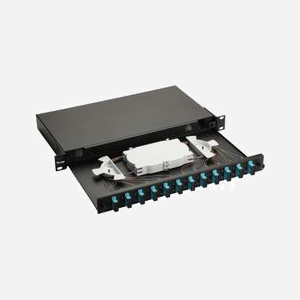 Baie de brassage fibre optique Equip 337302 1U 19" connecteurs SC OM3 montage rack noir 485x43.5x240mm - Miniature 2