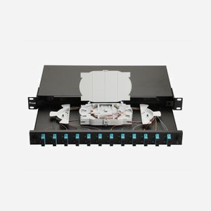 Baie de brassage fibre optique Equip 337302 1U 19" connecteurs SC OM3 montage rack noir 485x43.5x240mm - Miniature 5