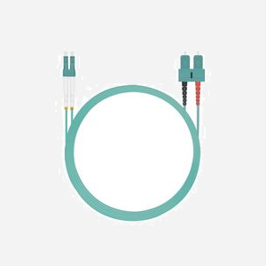 Câble fibre optique Helos 218696 LC vers SC 1,5m OM3 50µm multimode duplex couleur aqua - Miniature 2