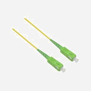 Câble fibre optique Helos 372021 SC/APC vers SC 0,5m OS2 monomode 9µm InfiniBand vert et jaune