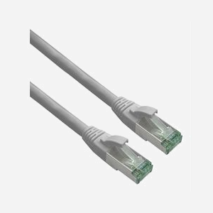 Câble réseau Helos 363676 Cat7 S/FTP 0,15m RJ-45 vers RJ-45 contacts plaqués or 10 Gbit/s vert et gris