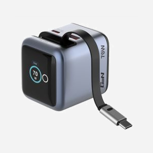 Chargeur Verbatim 32059 universel 2 ports USB-C charge rapide 100-240V avec câble 0,8m noir gris