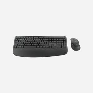 Clavier souris Logitech Signature Comfort MK880 sans fil USB Bluetooth QWERTY anglais avec repose-poignets graphite - Miniature 2