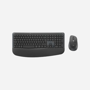 Clavier Logitech Signature MK880 for Business sans fil USB + Bluetooth QWERTZ Suisse avec souris incluse graphite