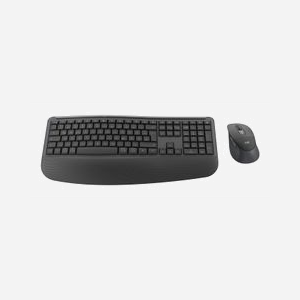 Clavier Logitech Signature MK880 for Business sans fil USB + Bluetooth QWERTZ Suisse avec souris incluse graphite - Miniature 2