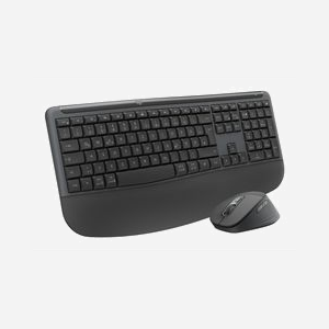 Clavier Logitech Signature MK880 for Business sans fil USB + Bluetooth QWERTZ Suisse avec souris incluse graphite - Miniature 3