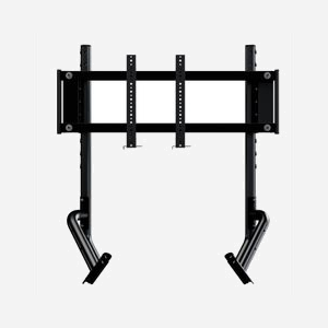 Support écran Oplite 100737 pour simulateur de vol et course en acier noir avec fixation réglable - Miniature 1