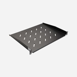 Étagère Equip 328001 pour rack 19 pouces en aluminium noir capacité de charge professionnelle 1.7kg