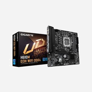 Carte Mère GIGABYTE H610M D3H WIFI DDR4 Socket LGA1700 Intel 14e Gen VRM 6+1+1 phases DDR4-3200 2x M.2 PCIe 3.0 Wi-Fi 5 - Miniature 1