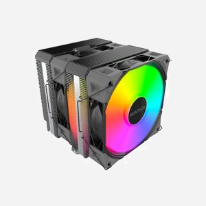 Ventirad Montech NX600 ARGB 120mm 800-2000 RPM palier HDB 3.35 mmH2O éclairage ARGB noir pour processeur - Miniature 1