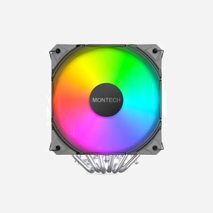 Ventirad Montech NX600 ARGB 120mm 800-2000 RPM palier HDB 3.35 mmH2O éclairage ARGB noir pour processeur - Miniature 2