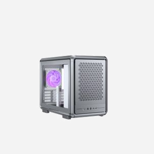 Boîtier Cooler Master MasterFrame 400 Mesh Midi Tower ATX argent transparent avec ventilateur 120mm inclus