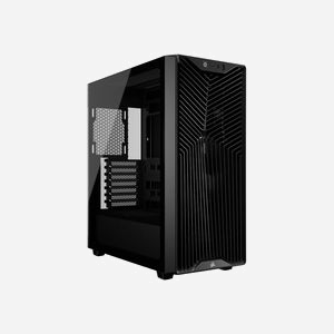 Boîtier Corsair 3200D RS Midi Tower ATX noir 3 ventilateurs 120mm alimentation bas 219x458x495mm support 3.5"/2.5" - Miniature 1