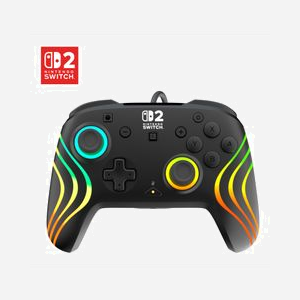 Manette Turtle Beach Afterglow Wave filaire RGB avec sticks à effet Hall pour Nintendo Switch 2 et Switch