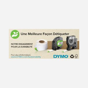DYMO Rubans de Marquage 3D S0847730 9mm x 3m vinyle noir impression blanche relief lot de 3 étiquettes - Miniature 4