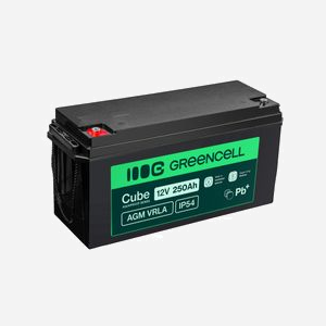 Batterie Green Cell AGM12V250AH-J 12V 250Ah Sealed Lead Acid VRLA pour onduleur 522x268mm 64.2kg - Miniature 1